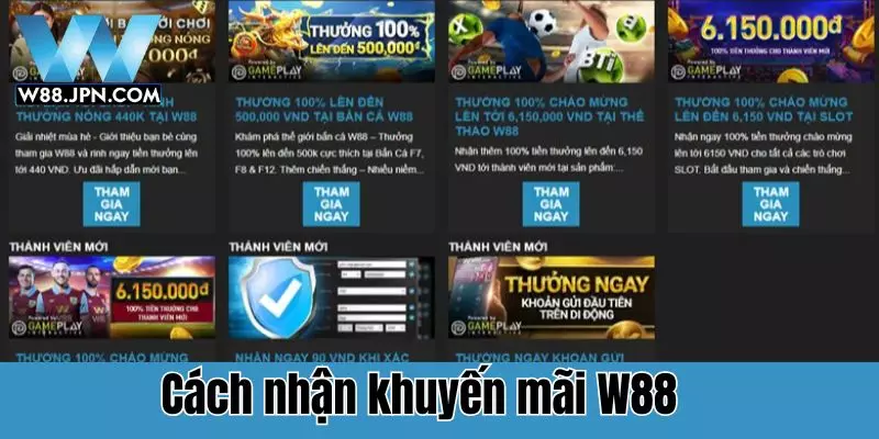 Hướng dẫn chi tiết cách nhận khuyến mãi W88